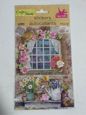 💜 Floral Window Pop-Up Stickers